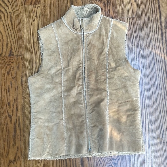Vintage Suede Vest with Shearling Lining - Picture 3 of 8